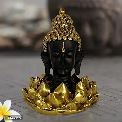 Classic Buddha Idol On Lotus Showpiece-thumb0