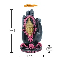 KARIGAARI - Ideas Hand Crafted Indian Lord Buddha Hand Palm Murti Idol for Home Showpiece-thumb2