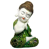 Karigaari India Handcrafted Resine Thinking Buddha Showpiece | Buddha Idols for Home Decor-thumb1
