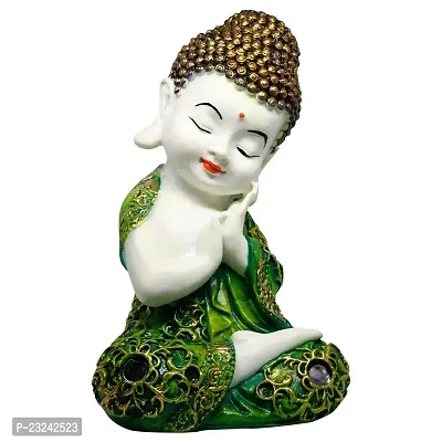 Karigaari India Handcrafted Resine Thinking Buddha Showpiece | Buddha Idols for Home Decor-thumb2