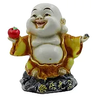 KARIGAARI - Ideas Hand Crafted Poly Resine Laughing Buddha Idol Showpiece for Home Decoration and Gifting (KK0628)-thumb1