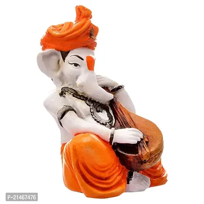Classic Multicolor Ganesha Playing Veena Showpiece-thumb5