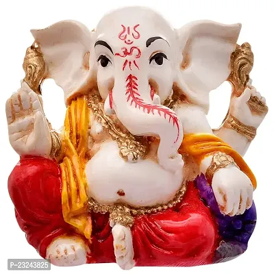 Karigaari India Handcrafted Polyresin Eco Friendly Lord Ganesha Ganpati Idol Figurine | Lord Ganesha Statue for Home Decoration (Multicolor)-thumb4