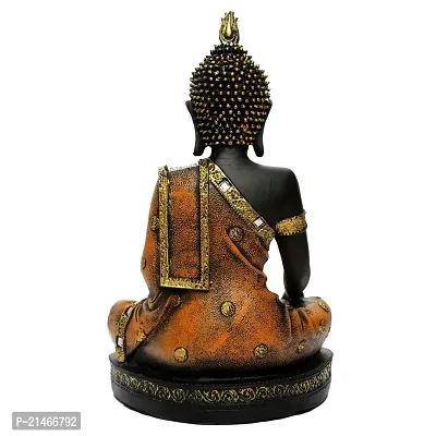 Classic Polyresine Sitting Buddha Showpiece Brown and Black-thumb4