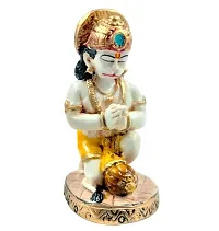 Karigaari India Polyresine Sitting Hanuman Showpiece for Car Dashboard I Hanumaji Murti  Idol for Car I Balaji I Bajrangbali-thumb1