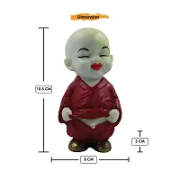 KARIGAARI - Ideas Hand Crafted Standing Maroon Buddhist Mock Idol for Home D?cor-thumb3