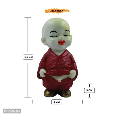 KARIGAARI - Ideas Hand Crafted Standing Maroon Buddhist Mock Idol for Home D?cor-thumb4