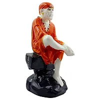 KARIGAARI - Ideas Hand Crafted Poly Resine Sai Baba Murti (KK0580, Orange)-thumb2