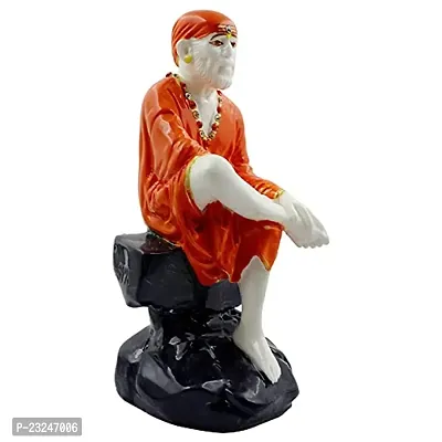 KARIGAARI - Ideas Hand Crafted Poly Resine Sai Baba Murti (KK0580, Orange)-thumb3