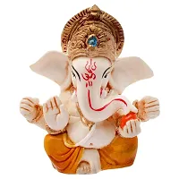 Classic Handcrafted Polyresin Eco Friendly Lord Ganesha Ganpati Idol Figurine | Lord Ganesha Statue For Home Decoration (Multicolor)-thumb3