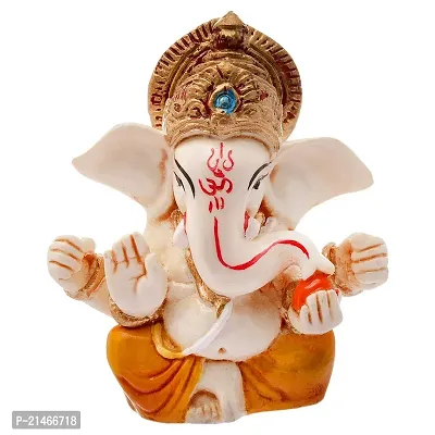 Classic Handcrafted Polyresin Eco Friendly Lord Ganesha Ganpati Idol Figurine | Lord Ganesha Statue For Home Decoration (Multicolor)-thumb4