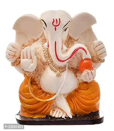 Karigaari India Handcrafted Polyresin Eco Friendly Lord Ganesha Ganpati Idol Figurine | Lord Ganesha Statue for Home Decoration (Multicolor)-thumb2