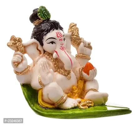 Karigaari India Handcrafted Polyresin Eco Friendly Lord Ganesha Ganpati Idol Figurine | Lord Ganesha Statue for Home Decoration (Multicolor)-thumb2