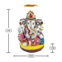 KARIGAARI - Ideas Hand Crafted Resin Ganesha Studded with Stone For Car Dashboard (Standard)-thumb3