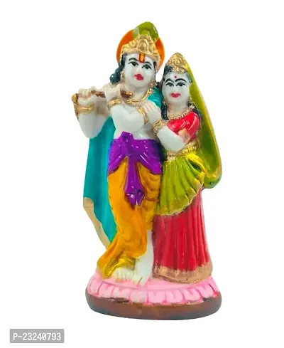 Karigaari India Polyresine Radha  Krishna Showpiece for Car Dashboard I Radha  Kishan Showpiece for Home D?cor (Size : 4 x 2 in)