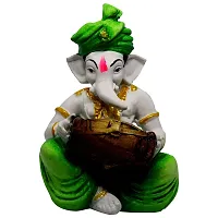 Karigaari India Handcrafted Polyresin Eco Friendly Lord Ganesha Ganpati Idol Figurine | Lord Ganesha Statue for Home Decoration (Multicolor)-thumb3