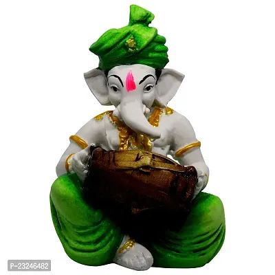 Karigaari India Handcrafted Polyresin Eco Friendly Lord Ganesha Ganpati Idol Figurine | Lord Ganesha Statue for Home Decoration (Multicolor)-thumb4