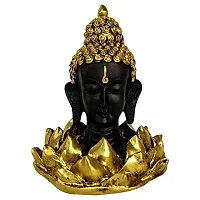 Classic Buddha Idol On Lotus Showpiece-thumb1