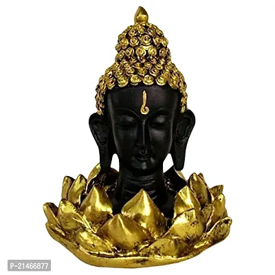 Classic Buddha Idol On Lotus Showpiece-thumb2
