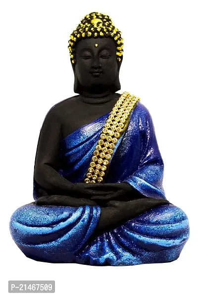 Classic Handcrafted Resine Meditating Buddha Monk Idol Sculpture | Buddha Idols For Home Decor-thumb2