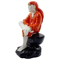 KARIGAARI - Ideas Hand Crafted Poly Resine Sai Baba Murti (KK0580, Orange)-thumb4