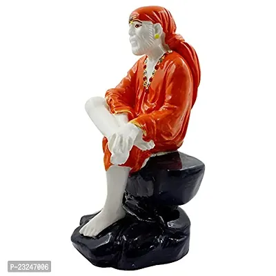 KARIGAARI - Ideas Hand Crafted Poly Resine Sai Baba Murti (KK0580, Orange)-thumb5