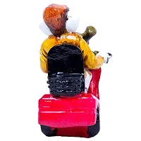 Karigaari India Hadcrafted Poly-Resin Scooty Rider Ganesha Sculpture | Showpiece for Home Decor and Office-thumb4