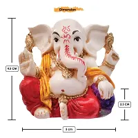 Karigaari India Handcrafted Polyresin Eco Friendly Lord Ganesha Ganpati Idol Figurine | Lord Ganesha Statue for Home Decoration (Multicolor)-thumb4