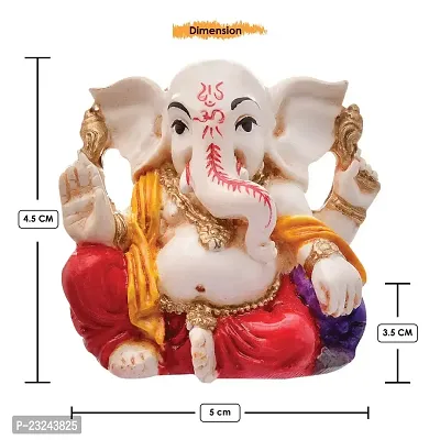 Karigaari India Handcrafted Polyresin Eco Friendly Lord Ganesha Ganpati Idol Figurine | Lord Ganesha Statue for Home Decoration (Multicolor)-thumb5