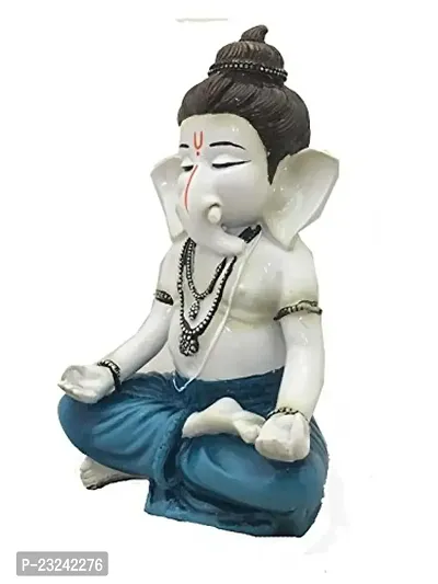 Karigaari India Handcrafted Polyresin Eco Friendly Lord Ganesha Ganpati Idol Figurine | Lord Ganesha Statue for Home Decoration (Multicolor)-thumb2