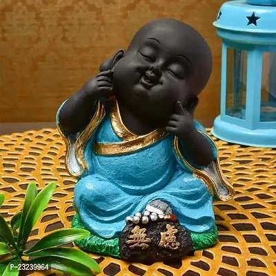 Karigaari India Handcrafted Resine Little Turquoise Buddha Showpiece | Buddha Idols for Home D?cor-thumb2