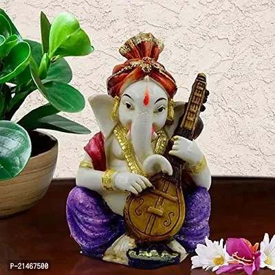 Classic- Ideas Hand Crafted Poly Resine Lord Ganesha Idol For Home Decor Showpiece And Gifting (Kk0607)