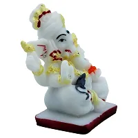 Classic- Ideas Hand Crafted Polyresin White Eco Friendly Ganesh Idol Figurine For Home Deacute;cor-thumb3