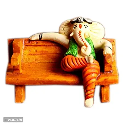 Classic Multicolor Polyresine Ganesha Card Holder and Figurine-thumb3