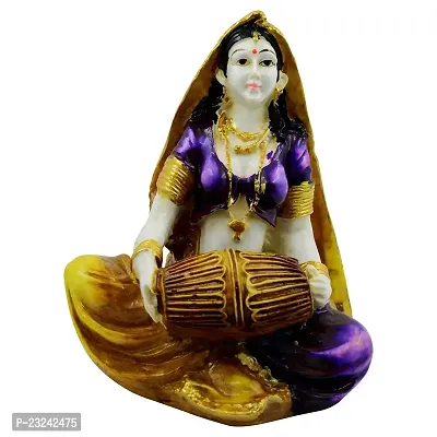 KARIGAARI - Ideas Hand Crafted Rajasthani Women Statue Figurine for Home D?cor Showpiece (KK0644)-thumb2