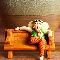 Classic Multicolor Polyresine Ganesha Card Holder and Figurine-thumb1