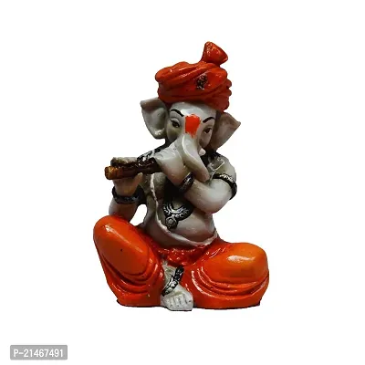 Classic ClassicPolyresine Multicolor Ganesha Playing Basuri-thumb3