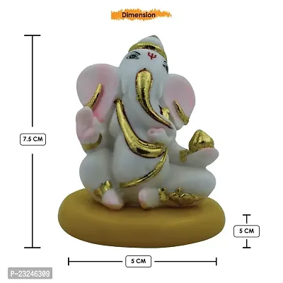 KARIGAARI - Ideas Hand Crafted White Lord Ganesh for Home d?cor-thumb5