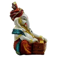 KARIGAARI - Ideas Hand Crafted Poly Resine Lord Ganesha Idol (KK0615, White)-thumb2