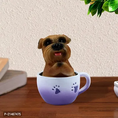 Classic- Ideas Hand Crafted Purple Cup Polyresin Eco Friendly Dog Idol Figurine Board For Home