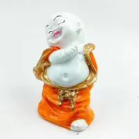 Karigaari India Polyresine Polyresin Dancing Buddha Idol Statue Showpiece for HomeDecor Decoration Gift Gifting Items-thumb1