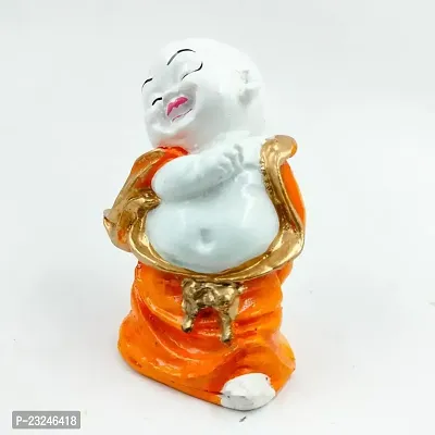 Karigaari India Polyresine Polyresin Dancing Buddha Idol Statue Showpiece for HomeDecor Decoration Gift Gifting Items-thumb2