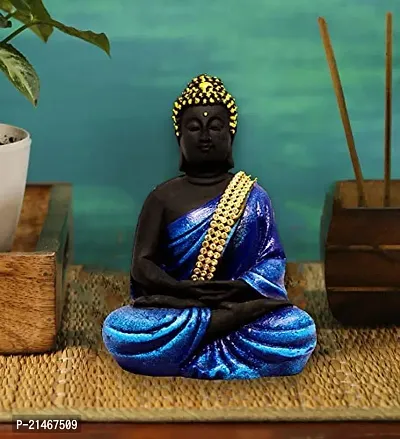 Classic Handcrafted Resine Meditating Buddha Monk Idol Sculpture | Buddha Idols For Home Decor-thumb0