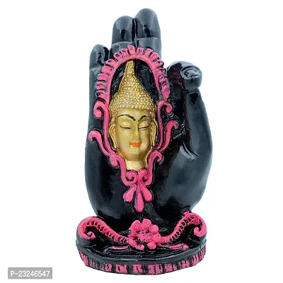 KARIGAARI - Ideas Hand Crafted Indian Lord Buddha Hand Palm Murti Idol for Home Showpiece-thumb2