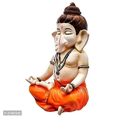 Classic Polyresine Ganesha Doing Yoga Showpiece-thumb5