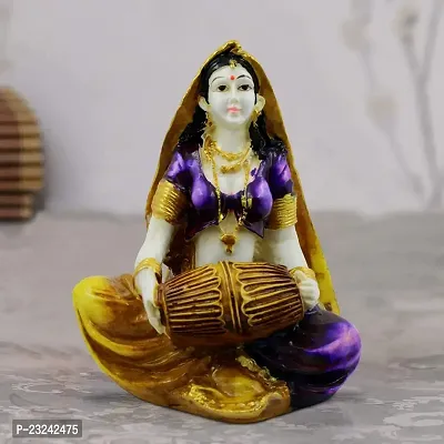 KARIGAARI - Ideas Hand Crafted Rajasthani Women Statue Figurine for Home D?cor Showpiece (KK0644)-thumb0