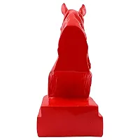 Classic- Ideas Hand Crafted Poly Resine Home Decorative Horse Face Chess Knight Figurine (Kk0574, Red)-thumb3