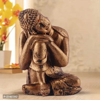 Classic Vishram Buddha Idol (Gold)