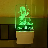 AFAST 3D Illusion Trendy Jai Shri Ram LED Plug  Play Wall Lamp-thumb1