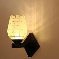 AFAST Stylish and Attractive Shape Sconce Wall Lamp/Light, Glass, 7 Watt, with Fitting and Fixture, Round-thumb1